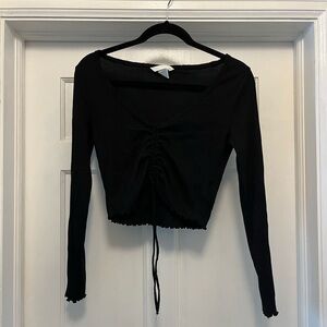 H&M black crop top